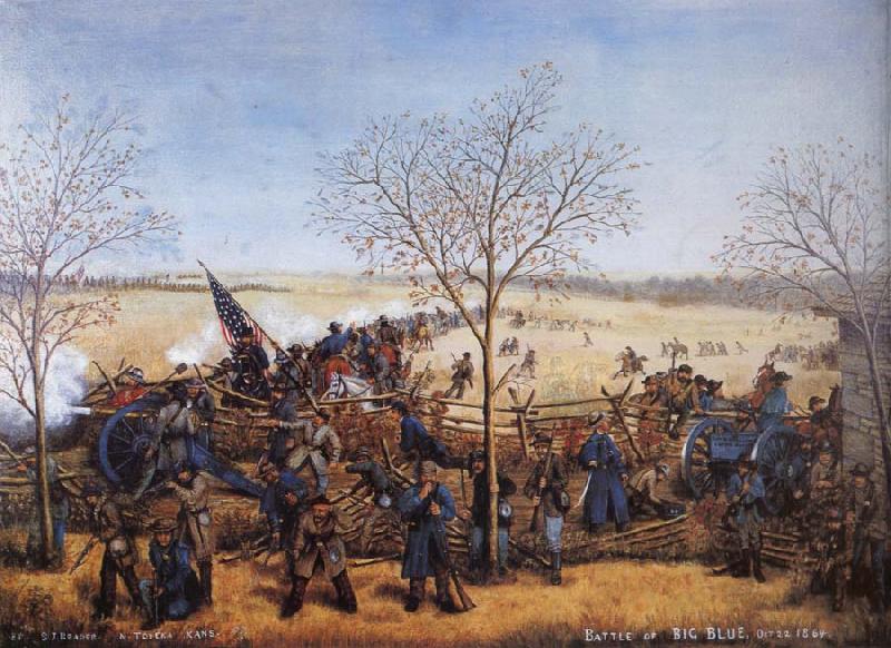 Samuel J.Reader The Battle of the Blue October 22.1864 oil painting picture